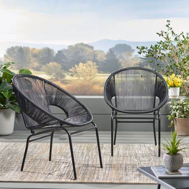 Sarcelles modern wicker store patio chairs